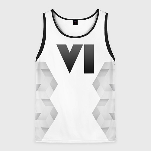 Мужская майка без рукавов GTA 6 white poly / 3D-Черный – фото 1