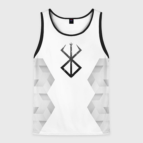 Мужская майка без рукавов Berserk white poly / 3D-Черный – фото 1