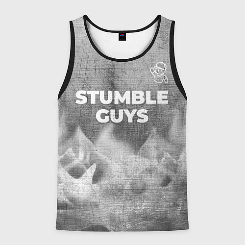 Мужская майка без рукавов Stumble Guys - grey gradient посередине / 3D-Черный – фото 1