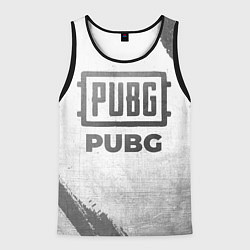 Мужская майка без рукавов PUBG - white gradient