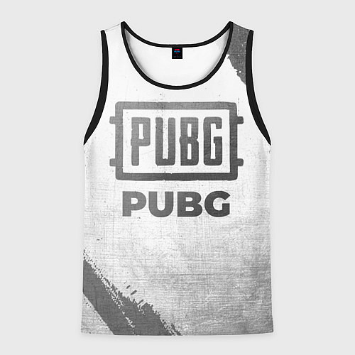 Мужская майка без рукавов PUBG - white gradient / 3D-Черный – фото 1