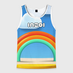 Мужская майка без рукавов Inzoi объемная радуга и облака