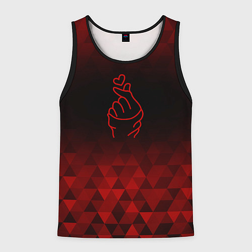 Мужская майка без рукавов K Pop red poly / 3D-Черный – фото 1