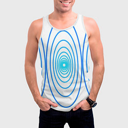 Майка-безрукавка мужская Овалы с свечением, цвет: 3D-белый — фото 2
