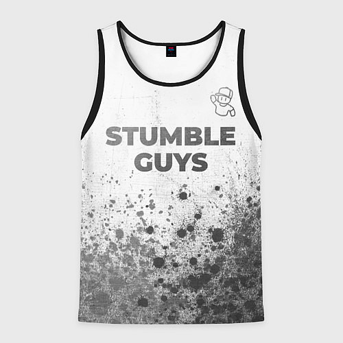 Мужская майка без рукавов Stumble Guys - white gradient посередине / 3D-Черный – фото 1