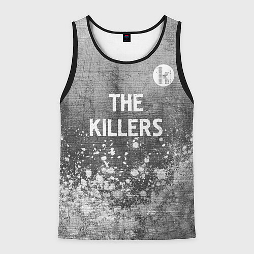 Мужская майка без рукавов The Killers - grey gradient посередине / 3D-Черный – фото 1
