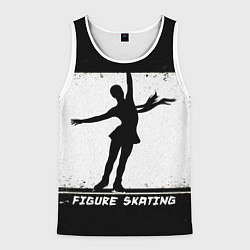 Майка-безрукавка мужская Figure skating, цвет: 3D-белый