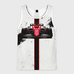 Мужская майка без рукавов Формула 1 на белом