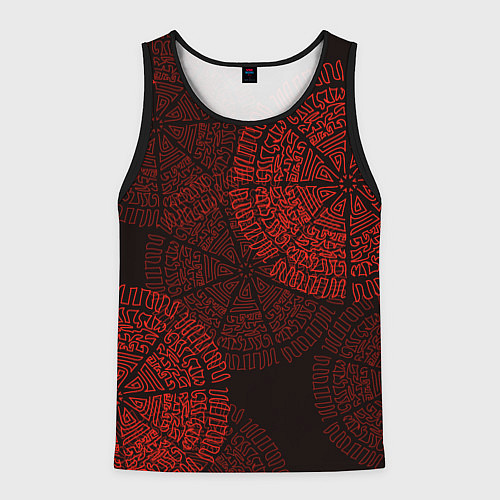 Мужская майка без рукавов Древне-не-древние узоры / 3D-Черный – фото 1