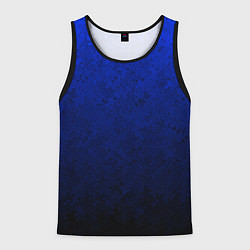 Майка-безрукавка мужская Текстурный из синего в чёрный градиент, цвет: 3D-черный
