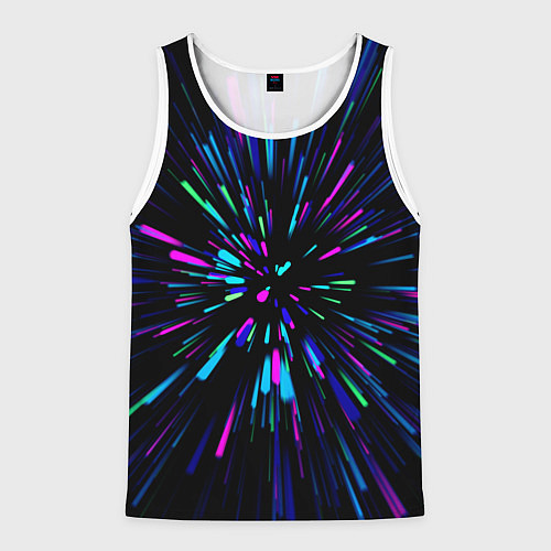 Мужская майка без рукавов Neon rods / 3D-Белый – фото 1