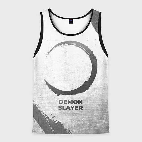 Мужская майка без рукавов Demon Slayer - white gradient / 3D-Черный – фото 1