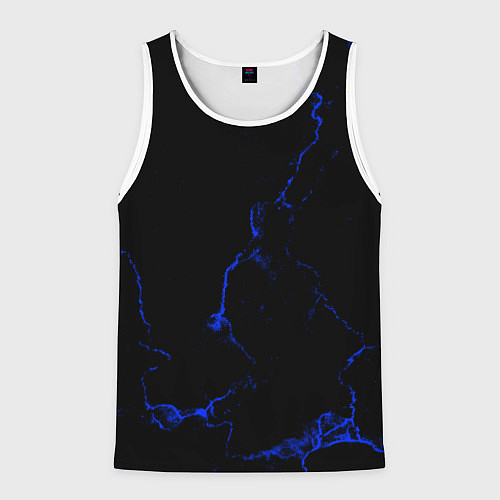 Мужская майка без рукавов Color black blue / 3D-Белый – фото 1