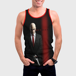 Майка-безрукавка мужская Агент Hitman, цвет: 3D-красный — фото 2