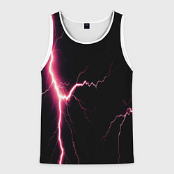 Майка-безрукавка мужская Lightning pink, цвет: 3D-белый