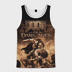 Майка-безрукавка мужская Doom the dark ages, цвет: 3D-белый