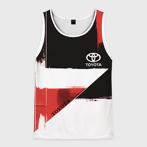 Мужская майка без рукавов Toyota логотип / 3D-Белый – фото 1