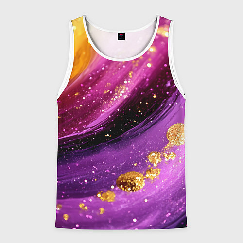 Мужская майка без рукавов Текстура с блеском / 3D-Белый – фото 1