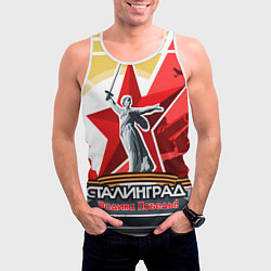 Майка-безрукавка мужская Сталинград родина победы, цвет: 3D-белый — фото 2