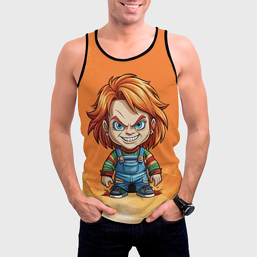 Мужская майка без рукавов Чакки / 3D-Черный – фото 3