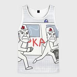 Мужская майка без рукавов Дурка мем скорая