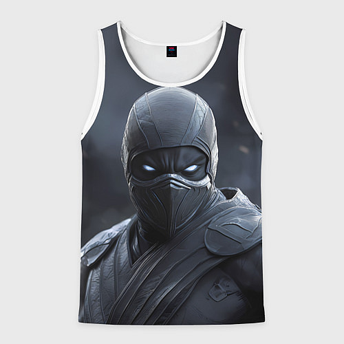 Мужская майка без рукавов Нуб Сайбот черный призрак / 3D-Белый – фото 1