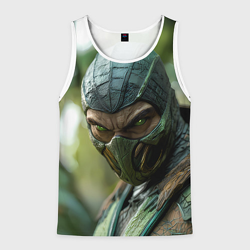 Мужская майка без рукавов Рептилия МК / 3D-Белый – фото 1