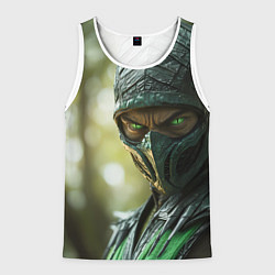 Майка-безрукавка мужская Мортал комбат Рептилия, цвет: 3D-белый