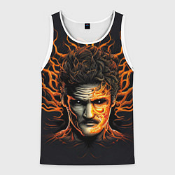 Майка-безрукавка мужская The last of us - зараженный Джоел, цвет: 3D-белый