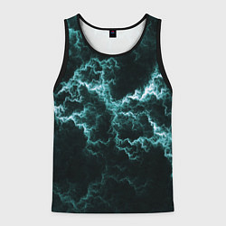 Мужская майка без рукавов Lightning light blue line