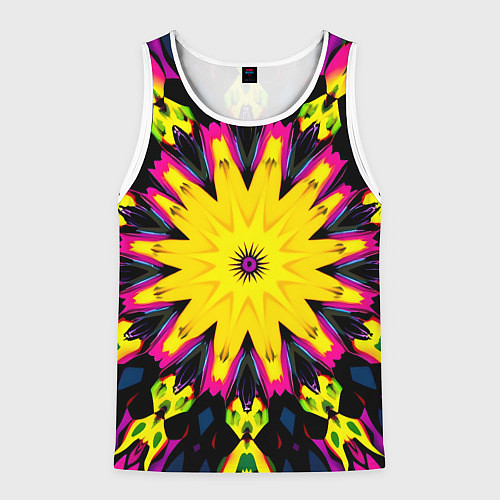 Мужская майка без рукавов Звездный калейдоскоп / 3D-Белый – фото 1