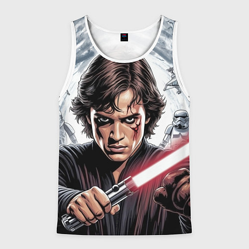 Мужская майка без рукавов Энакин Скайуокер Anakin Skywalker / 3D-Белый – фото 1