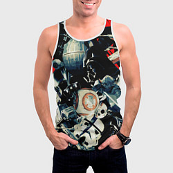 Майка-безрукавка мужская Звездные войны персонажи, цвет: 3D-белый — фото 2
