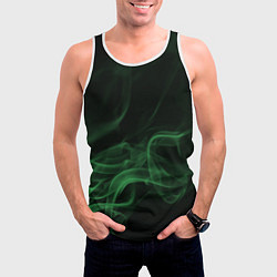 Майка-безрукавка мужская Color smoke green, цвет: 3D-белый — фото 2