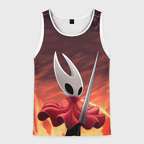 Мужская майка без рукавов Полый рыцарь Hollow knight silksong / 3D-Белый – фото 1