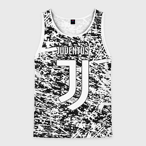 Мужская майка без рукавов Juventus краски текстура / 3D-Белый – фото 1