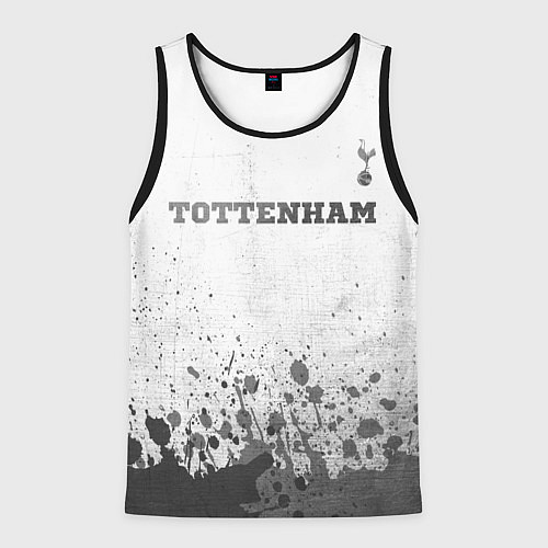 Мужская майка без рукавов Tottenham - white gradient посередине / 3D-Черный – фото 1