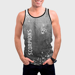 Майка-безрукавка мужская Scorpions - grey gradient вертикально, цвет: 3D-черный — фото 2