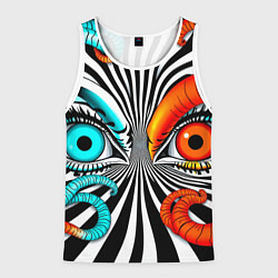 Майка-безрукавка мужская Глаз и щупальца, цвет: 3D-белый