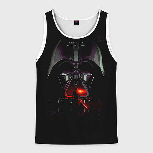 Мужская майка без рукавов Кайло рен дело вейдера / 3D-Белый – фото 1