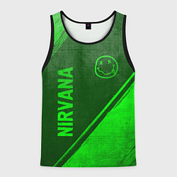 Мужская майка без рукавов Nirvana - green gradient вертикально