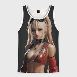 Майка-безрукавка мужская Блондинка в рок стиле, цвет: 3D-белый