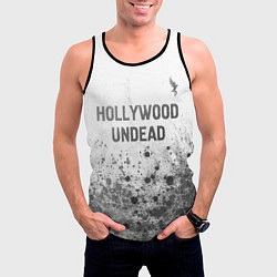 Майка-безрукавка мужская Hollywood Undead - white gradient посередине, цвет: 3D-черный — фото 2
