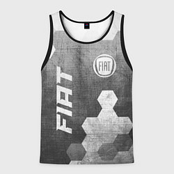 Майка-безрукавка мужская Fiat - grey gradient вертикально, цвет: 3D-черный