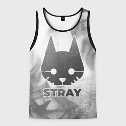 Мужская майка без рукавов Stray - white gradient