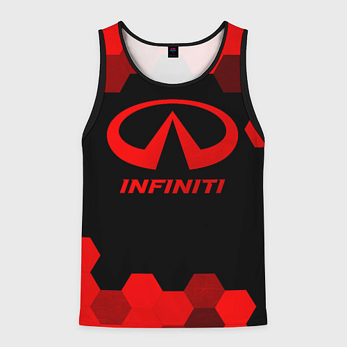 Мужская майка без рукавов Infiniti - red gradient / 3D-Черный – фото 1