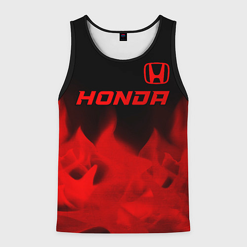 Мужская майка без рукавов Honda - red gradient посередине / 3D-Черный – фото 1