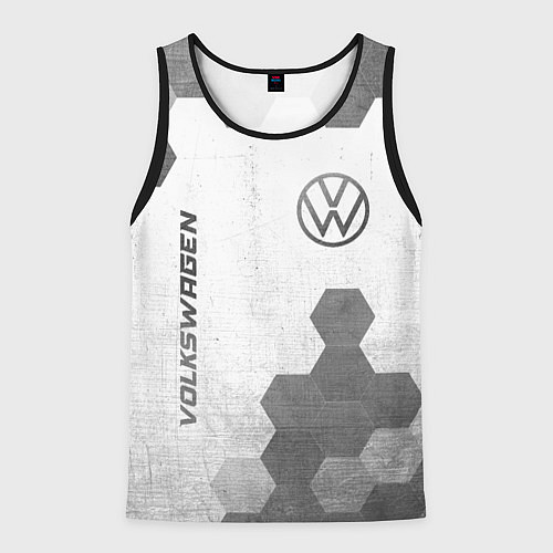 Мужская майка без рукавов Volkswagen - white gradient вертикально / 3D-Черный – фото 1