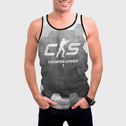 Майка-безрукавка мужская Counter-Strike 2 - grey gradient, цвет: 3D-черный — фото 2
