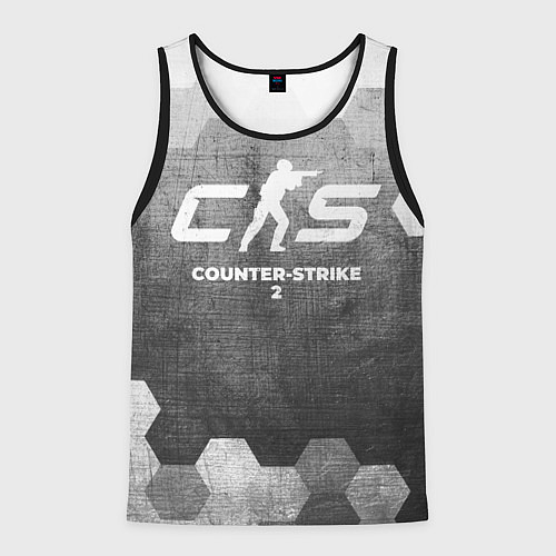Мужская майка без рукавов Counter-Strike 2 - grey gradient / 3D-Черный – фото 1